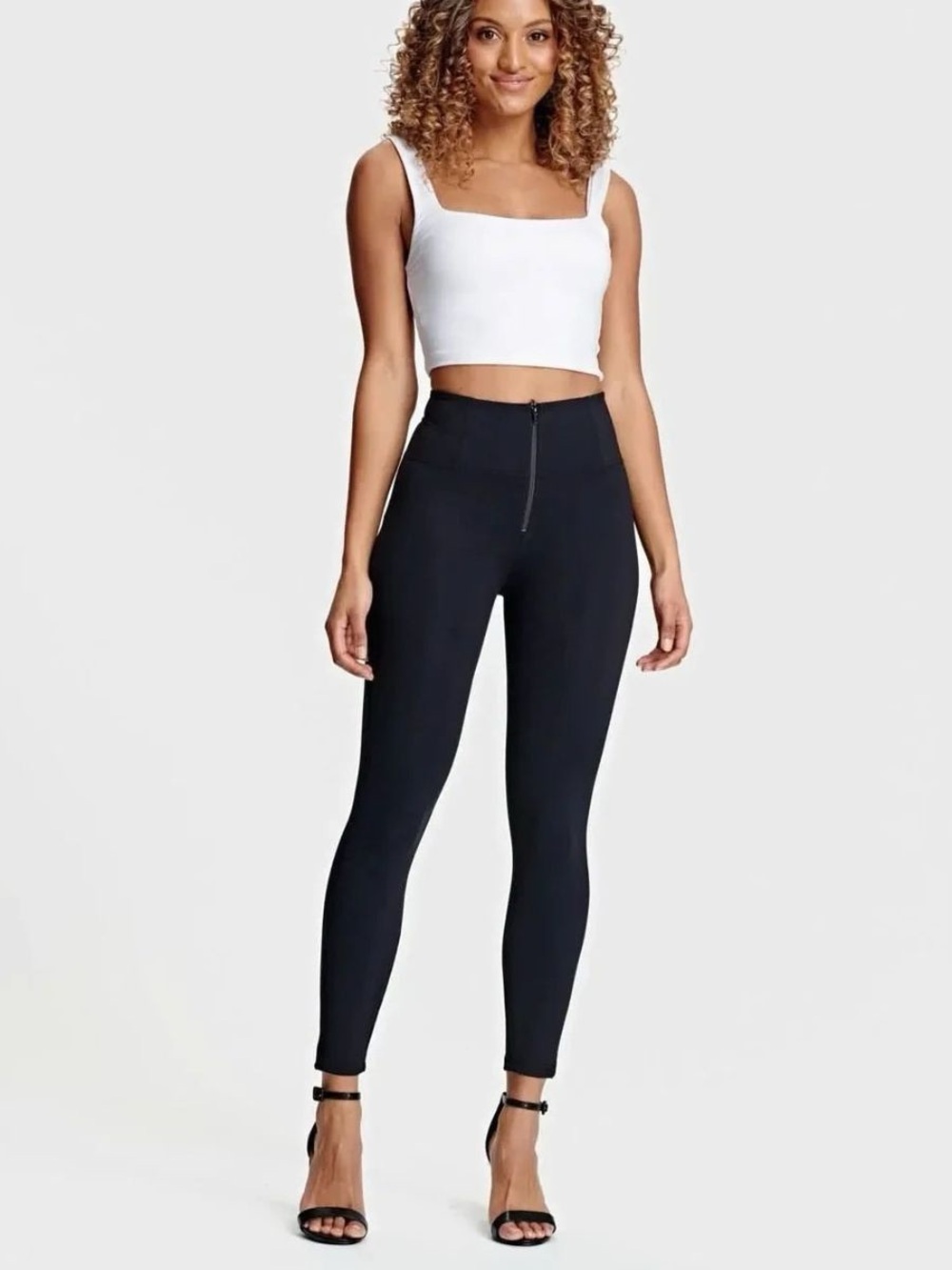 Freddy Black WR.UP Push-Up High Waist Skinny 7/8 Sculpt Tech Leggings Sz 6
